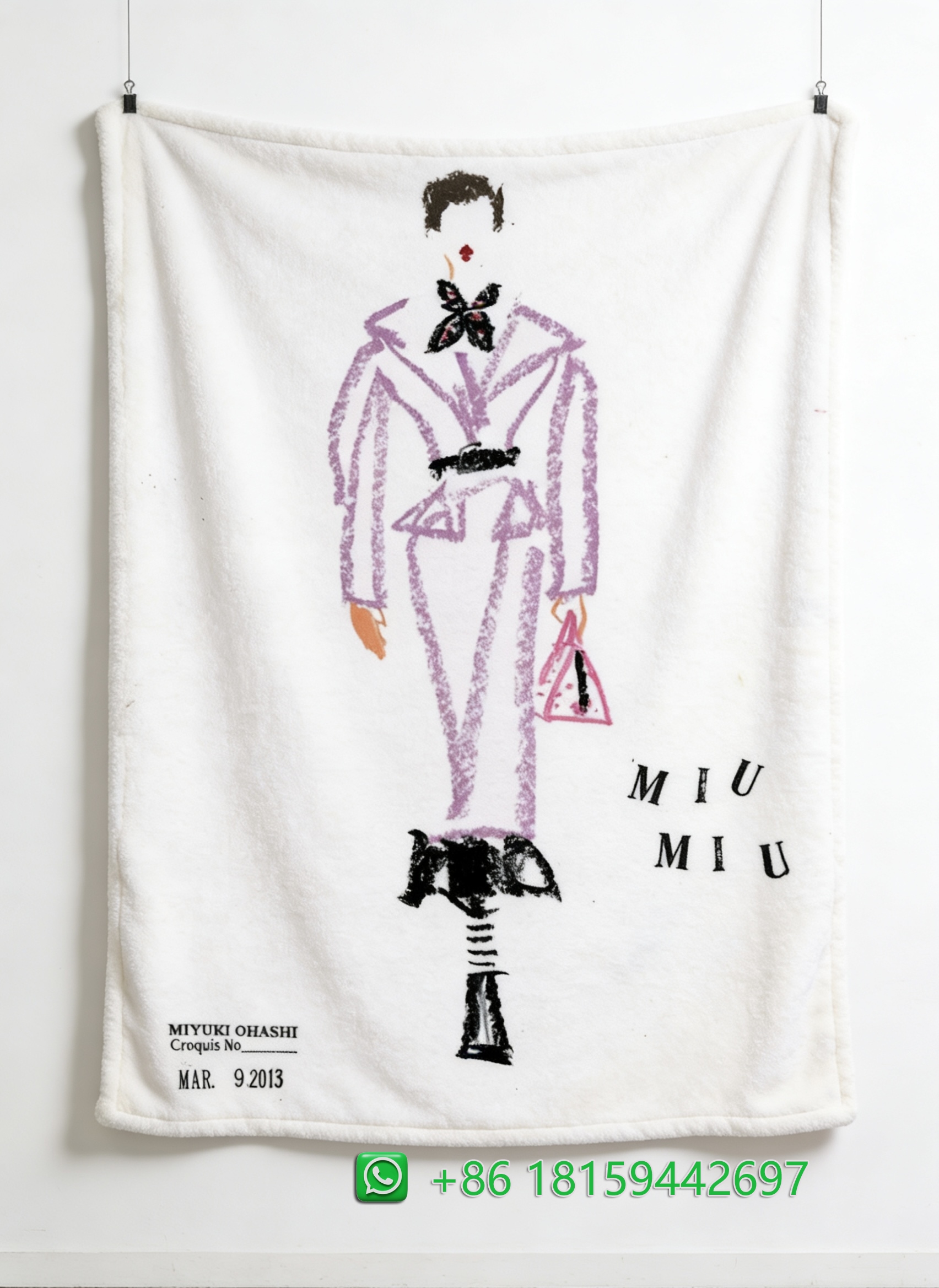 Miumiu Throw Blankets